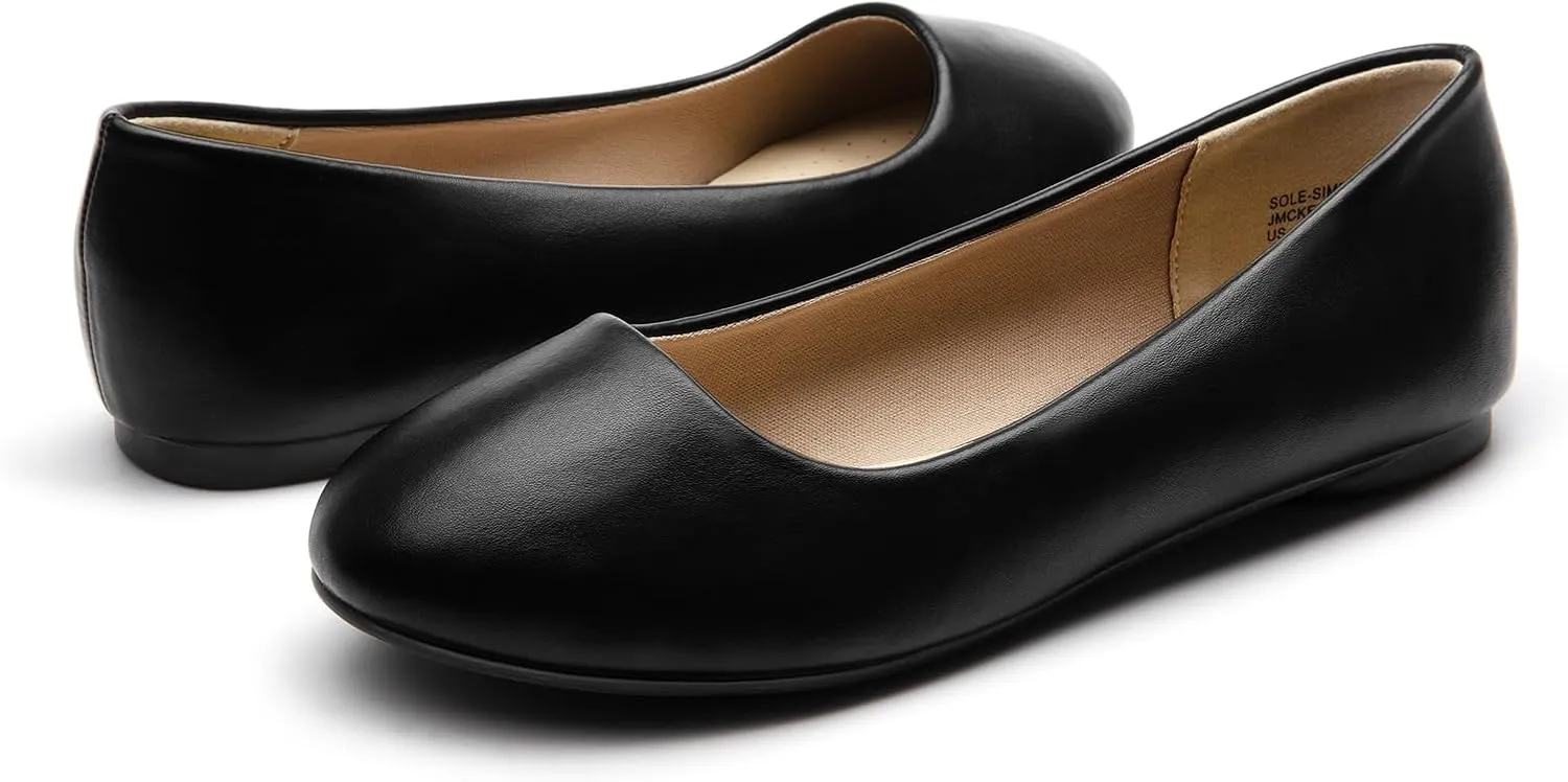 DREAM PAIRS Women's Sole-Simple Ballerina Walking Flats Shoes