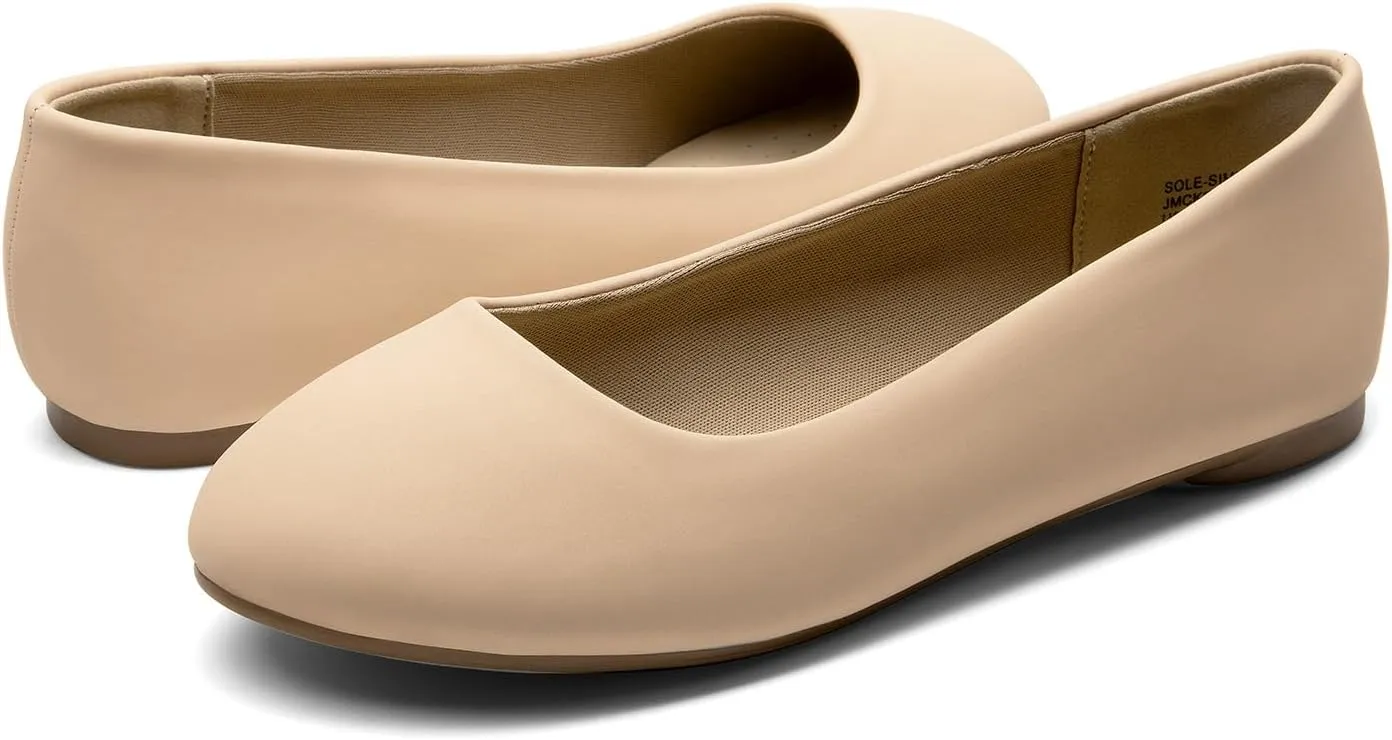 DREAM PAIRS Women's Sole-Simple Ballerina Walking Flats Shoes