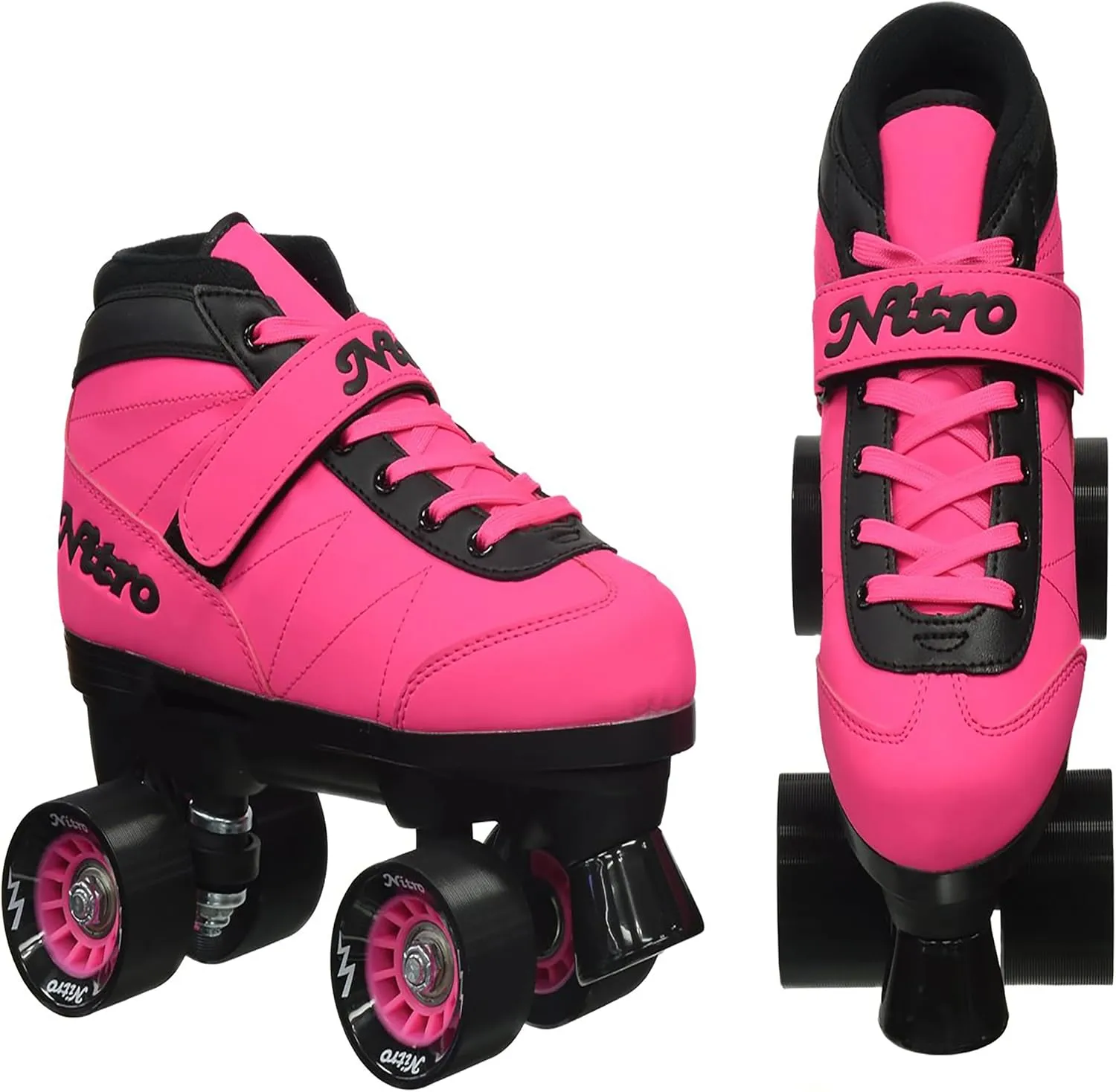 Epic Skates 2016 Epic Nitro Turbo 1 Indoor/Outdoor Quad Speed Roller Skates, Pink