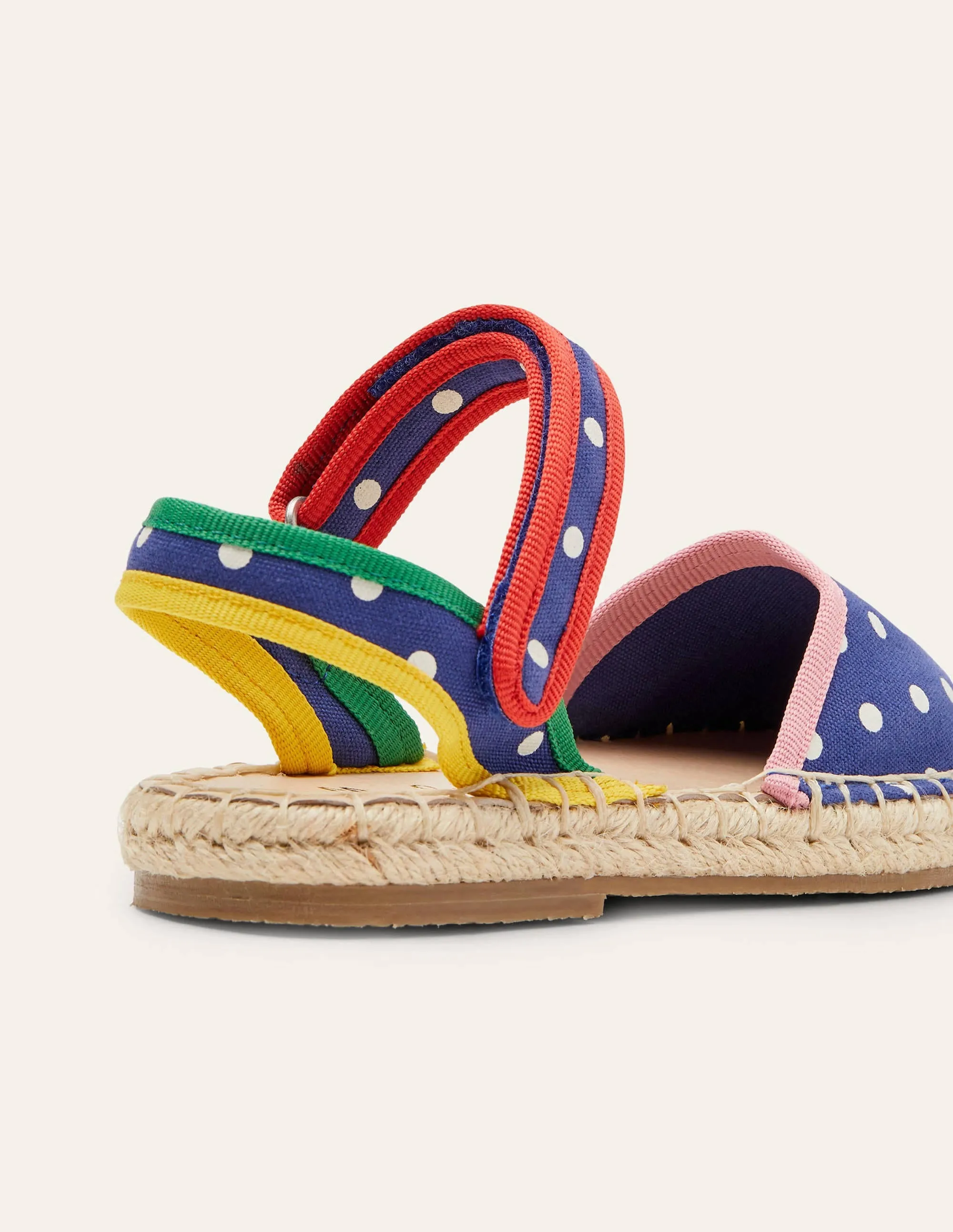Espadrilles-Schuluniform-Navy, Getupft