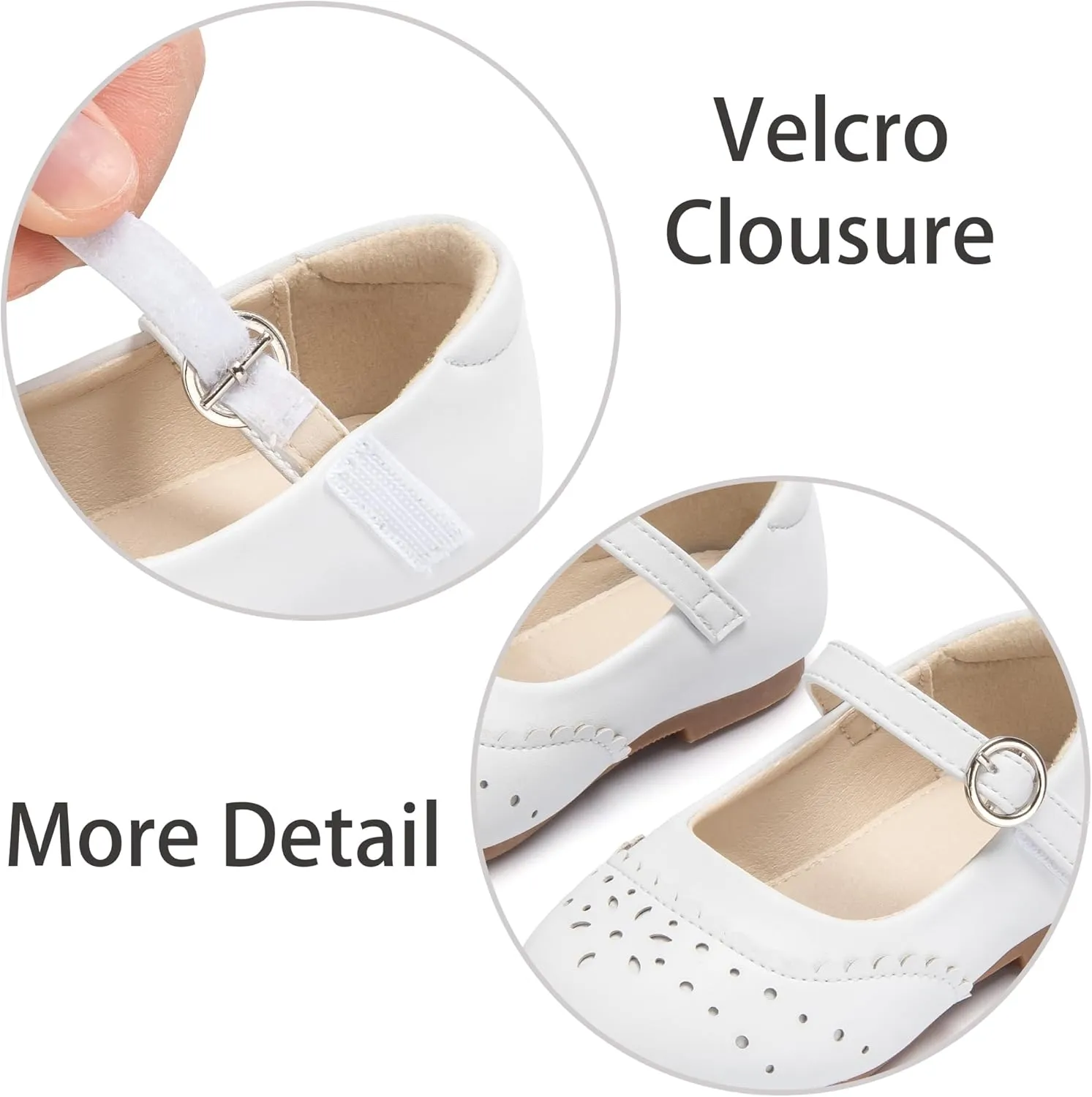 ESTINE Toddler Little Girls Ballet Shoes Baby Kids Princess Dress Wedding Strap Mary Jane Flats