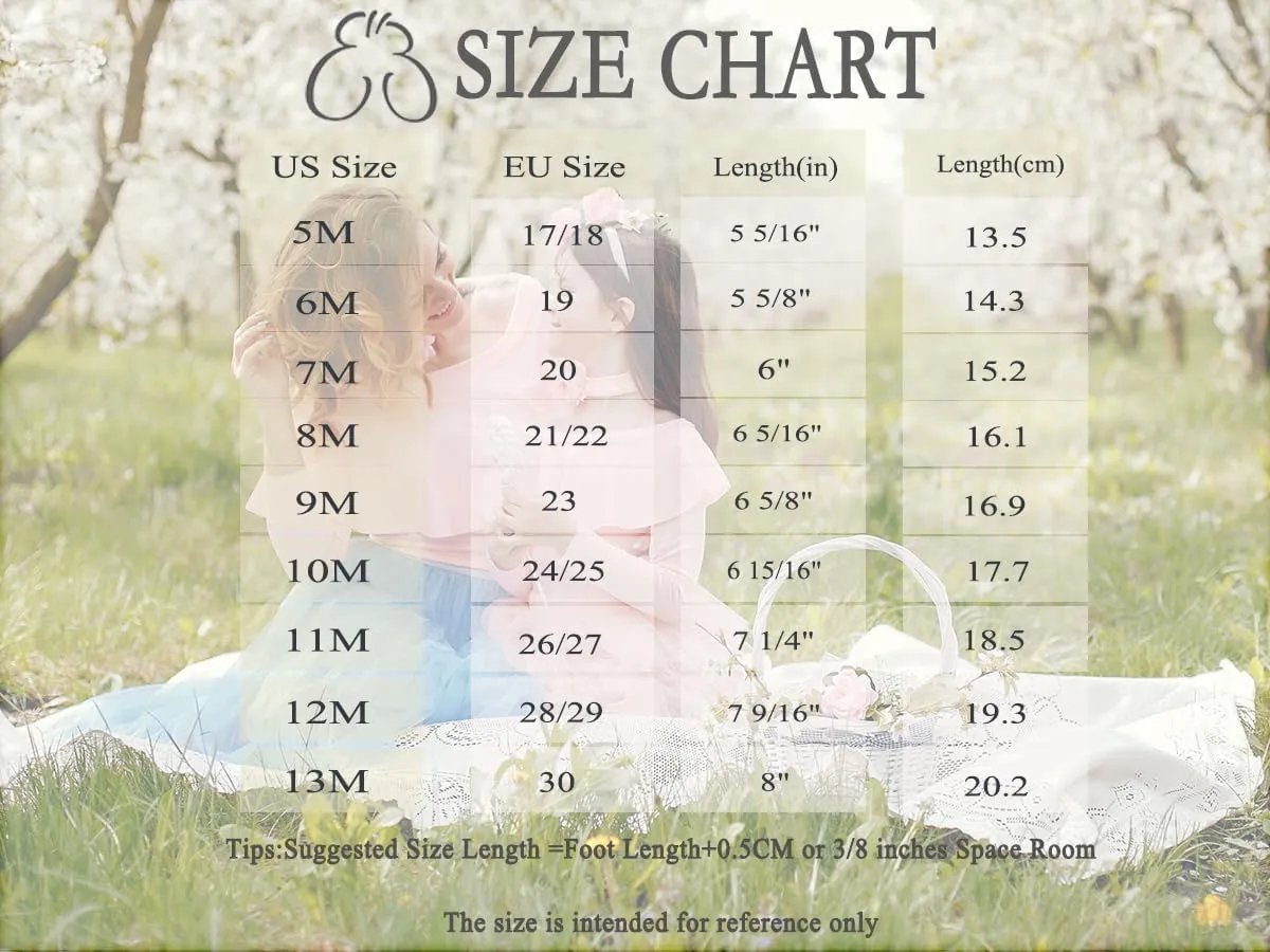 ESTINE Toddler/Little Kid Girls Dress Mary Jane Flats Flowers Fashion Princess Ballet Shoes