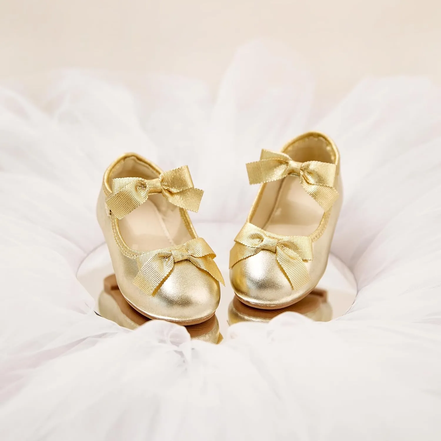 ESTINE Toddler/Little Kid Girls Dress Mary Jane Flats Flowers Fashion Princess Ballet Shoes