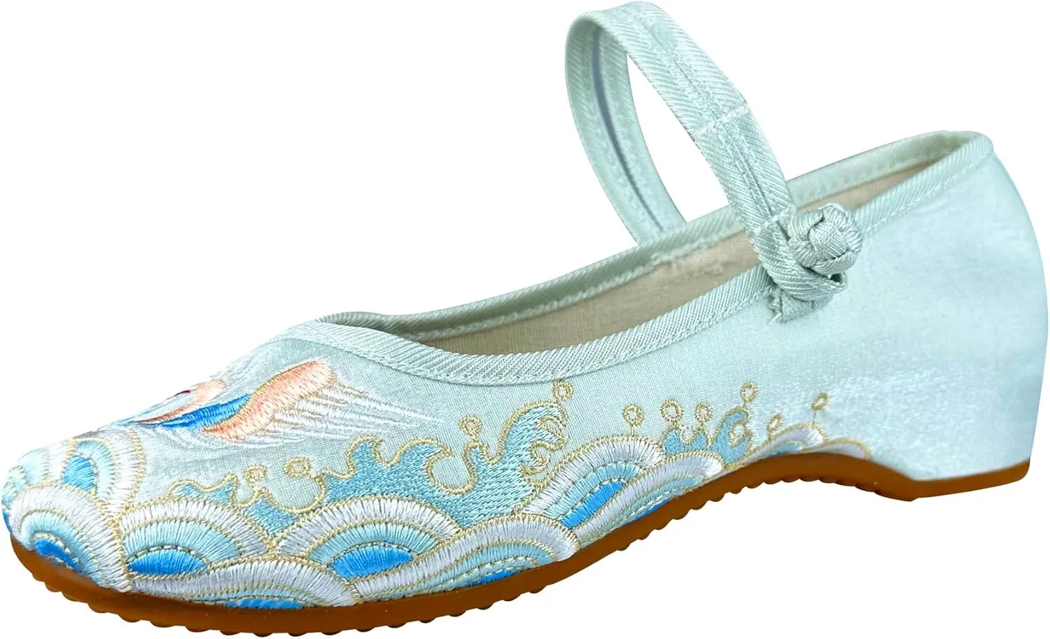 eYLun Chinese Embroidered Shoes for Women Round Toe Mary Jane Shoes Floral Slip On Loafers Comfort Ballet Flats