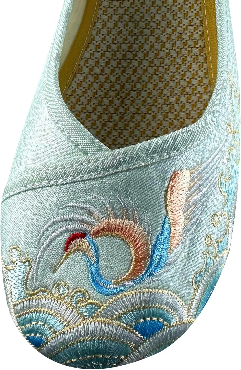 eYLun Chinese Embroidered Shoes for Women Round Toe Mary Jane Shoes Floral Slip On Loafers Comfort Ballet Flats