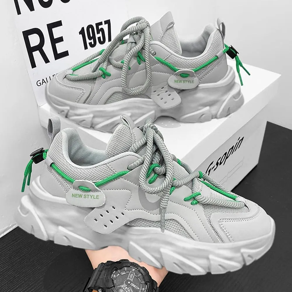 Fashion Lightweight Mesh Casual Chunky Sneakers Breathable Platform Jogging Walking Shoes