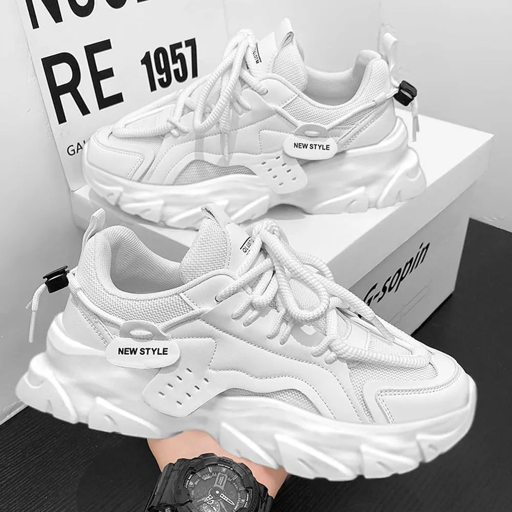Fashion Lightweight Mesh Casual Chunky Sneakers Breathable Platform Jogging Walking Shoes