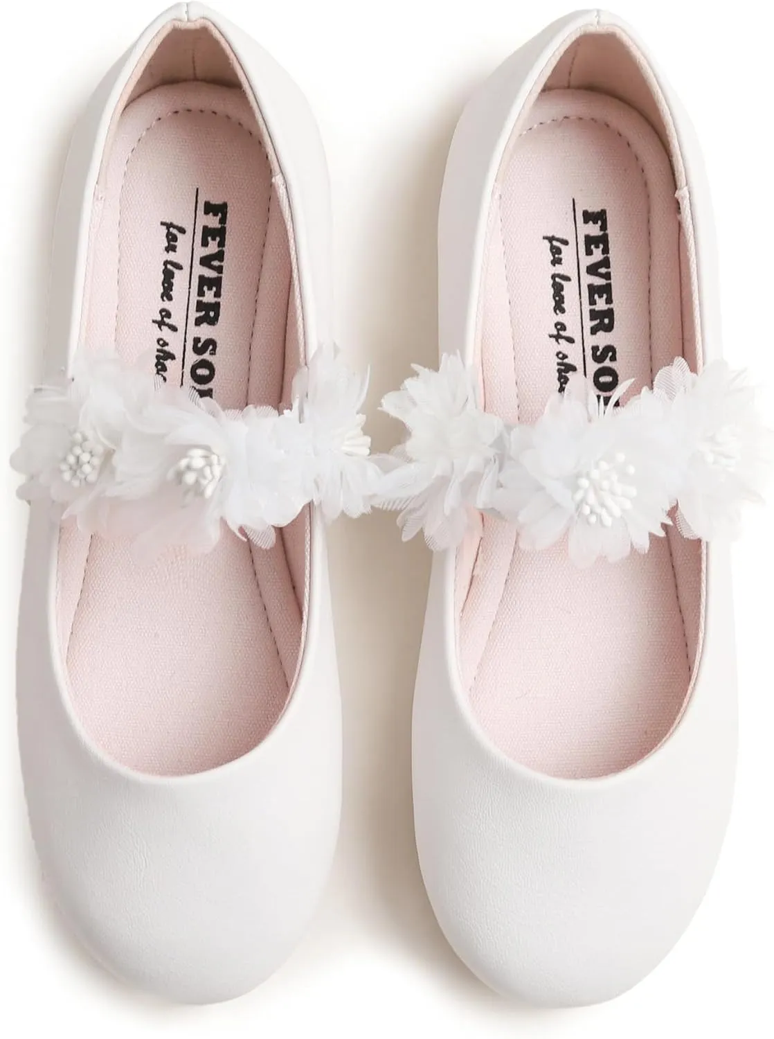 FEVERSOLE Girls Cute Dress Mary Jane Shoes Little Kids Casual Buckle Strap Flats