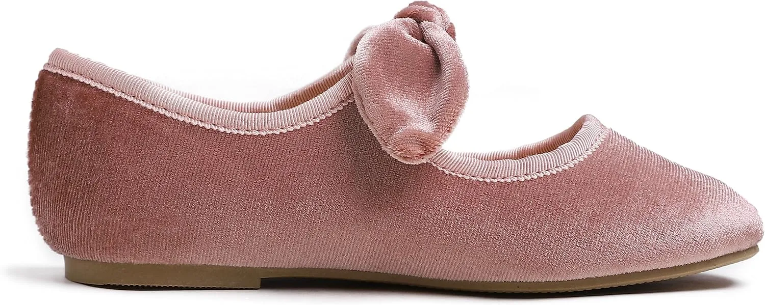 FEVERSOLE Girls Cute Dress Mary Jane Shoes Little Kids Casual Buckle Strap Flats