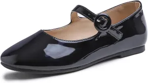 FEVERSOLE Girls Cute Dress Mary Jane Shoes Little Kids Casual Buckle Strap Flats