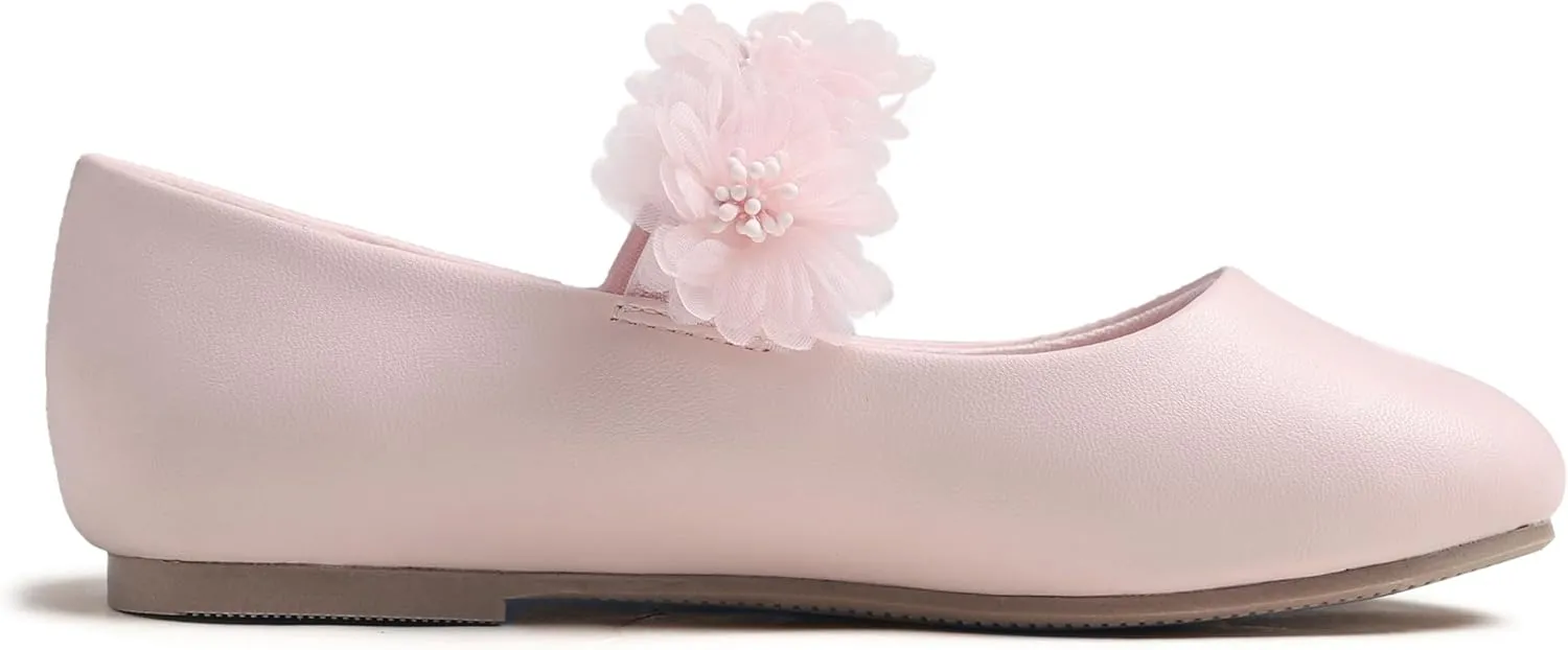 FEVERSOLE Girls Cute Dress Mary Jane Shoes Little Kids Casual Buckle Strap Flats