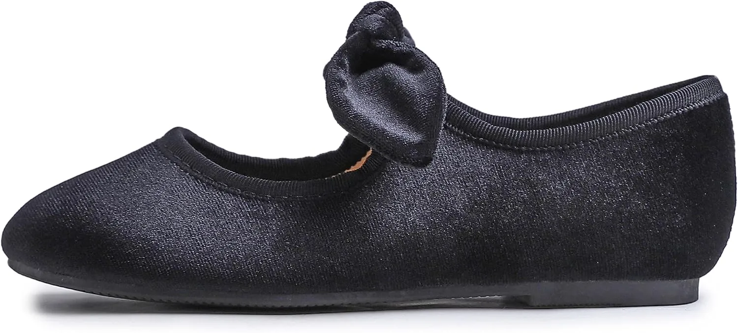 FEVERSOLE Girls Cute Dress Mary Jane Shoes Little Kids Casual Buckle Strap Flats