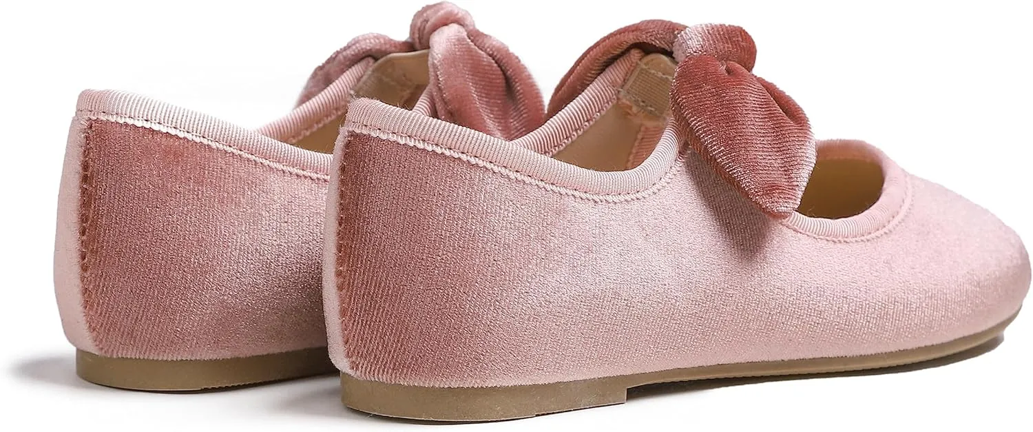 FEVERSOLE Girls Cute Dress Mary Jane Shoes Little Kids Casual Buckle Strap Flats