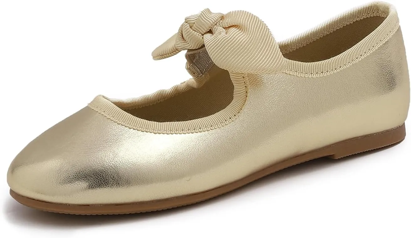 FEVERSOLE Girls Cute Dress Mary Jane Shoes Little Kids Casual Buckle Strap Flats