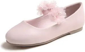 FEVERSOLE Girls Cute Dress Mary Jane Shoes Little Kids Casual Buckle Strap Flats