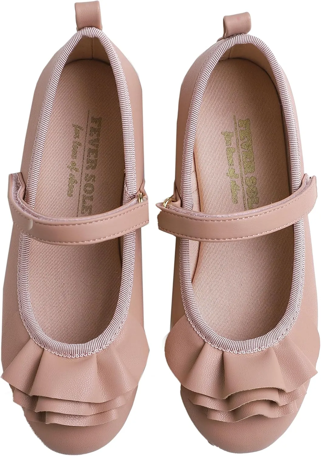 FEVERSOLE Girls Cute Dress Mary Jane Shoes Little Kids Casual Buckle Strap Flats