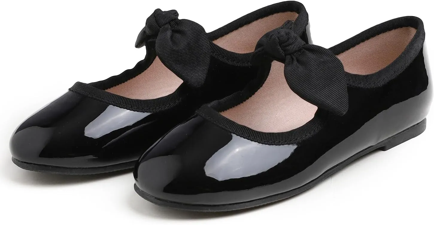 FEVERSOLE Girls Cute Dress Mary Jane Shoes Little Kids Casual Buckle Strap Flats
