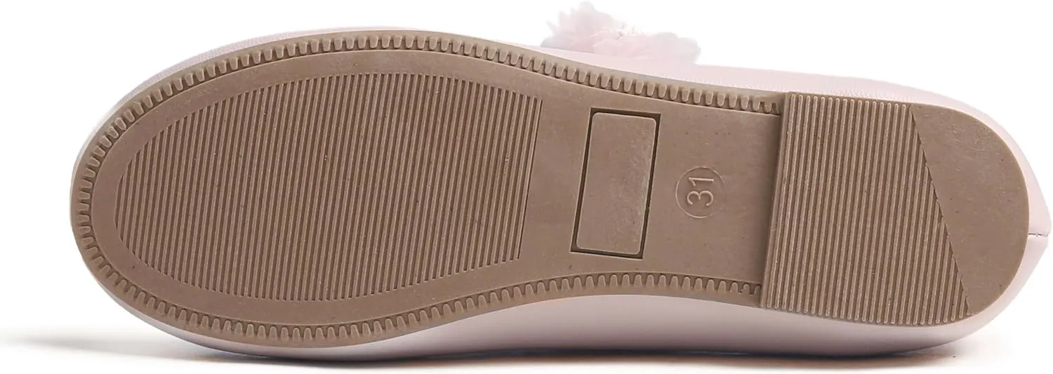 FEVERSOLE Girls Cute Dress Mary Jane Shoes Little Kids Casual Buckle Strap Flats