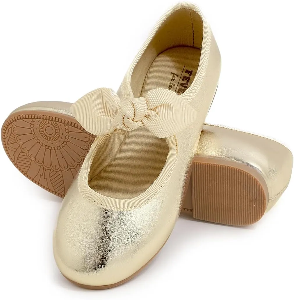 FEVERSOLE Girls Cute Dress Mary Jane Shoes Little Kids Casual Buckle Strap Flats