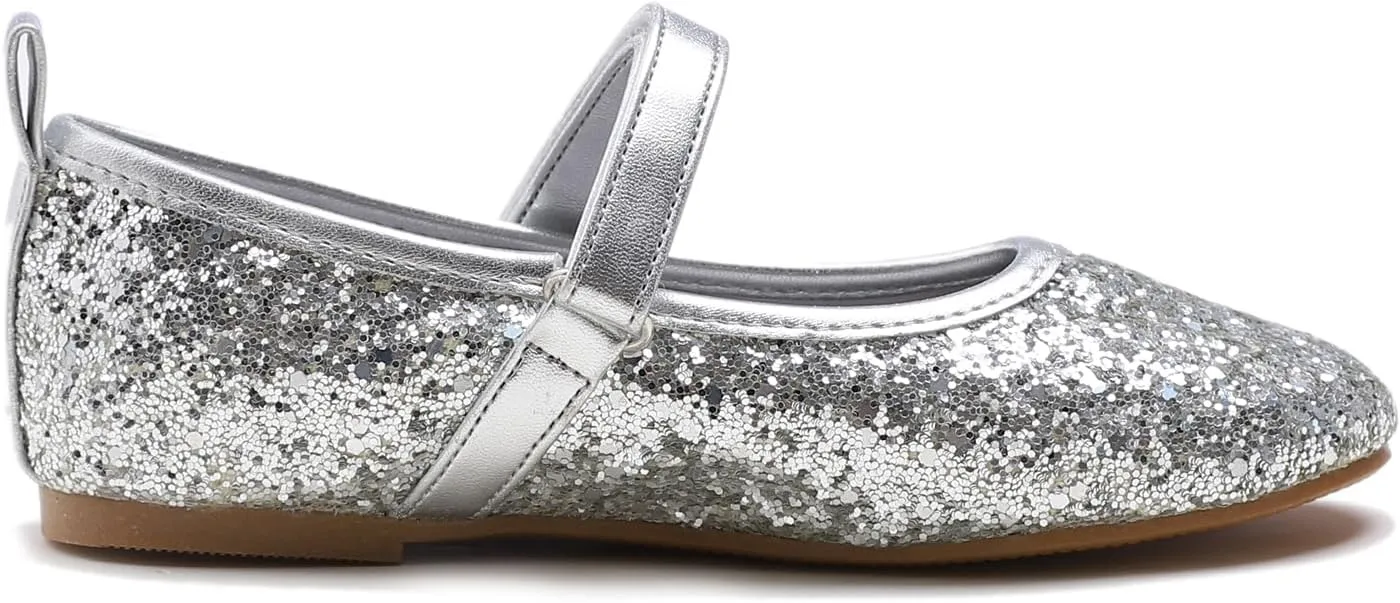 FEVERSOLE Girls Cute Dress Mary Jane Shoes Soft Party Holiday Ballet Flats