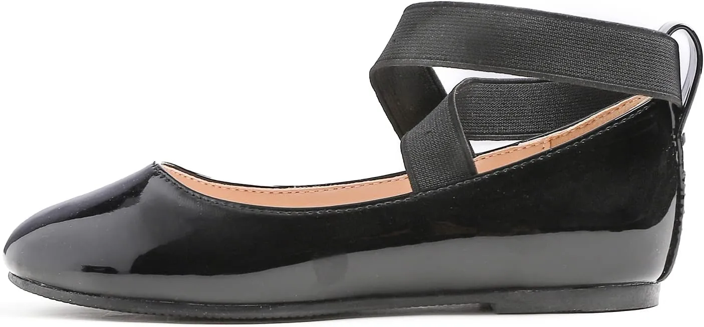 FEVERSOLE Girls Cute Dress Mary Jane Shoes Soft Party Holiday Ballet Flats