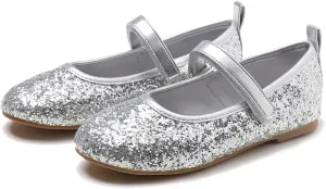 FEVERSOLE Girls Cute Dress Mary Jane Shoes Soft Party Holiday Ballet Flats