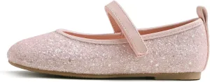 FEVERSOLE Girls Cute Dress Mary Jane Shoes Soft Party Holiday Ballet Flats