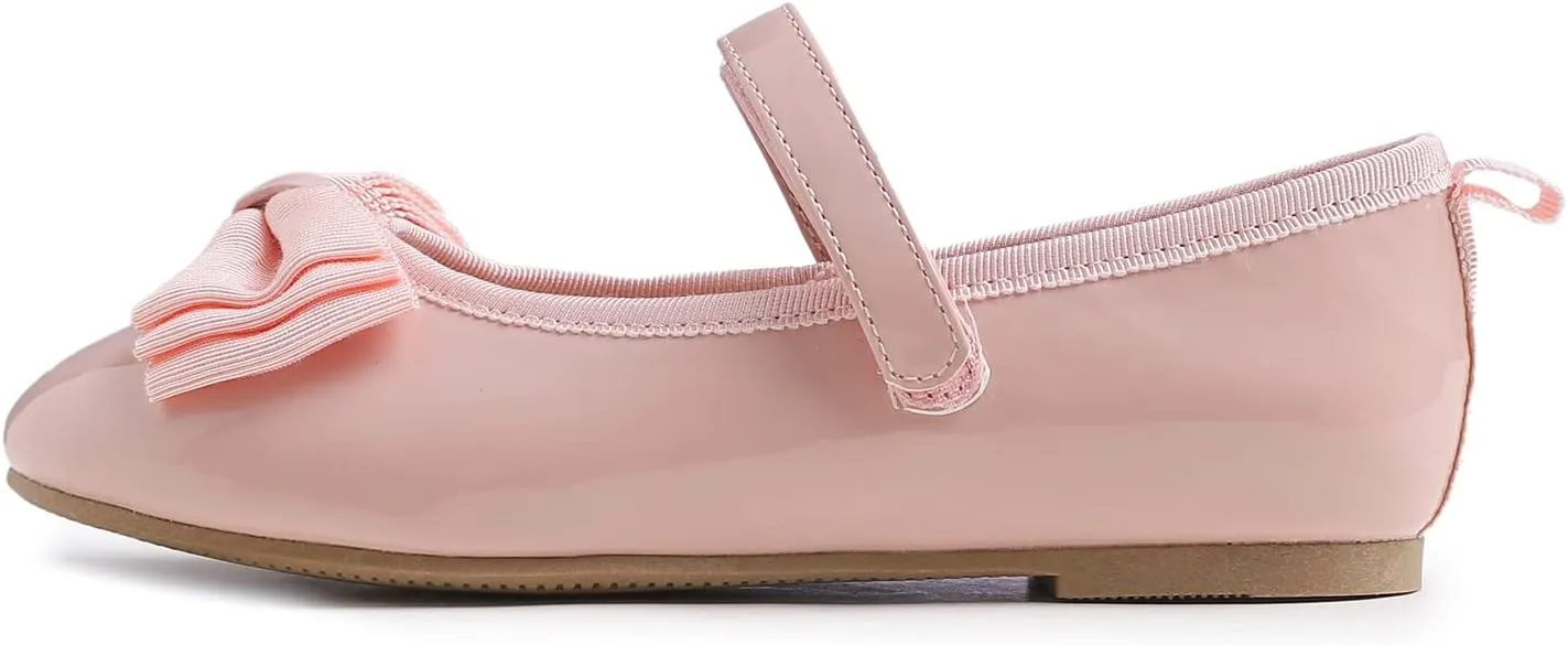 FEVERSOLE Girls Cute Dress Mary Jane Shoes Soft Party Holiday Ballet Flats