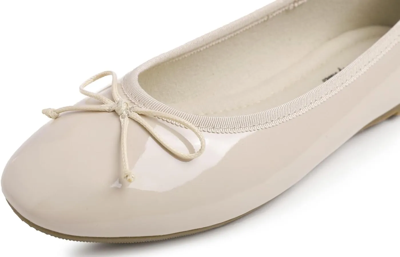 FEVERSOLE Women's Macaroon Colorful Memory Foam Cushion Insock Patent Ballet Flat