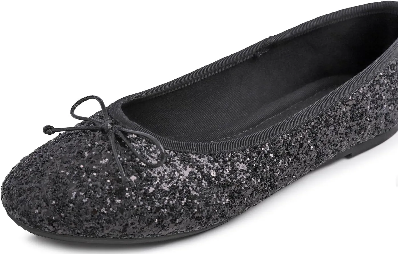 FEVERSOLE Women's Macaroon Colorful Memory Foam Cushion Insock Patent Ballet Flat