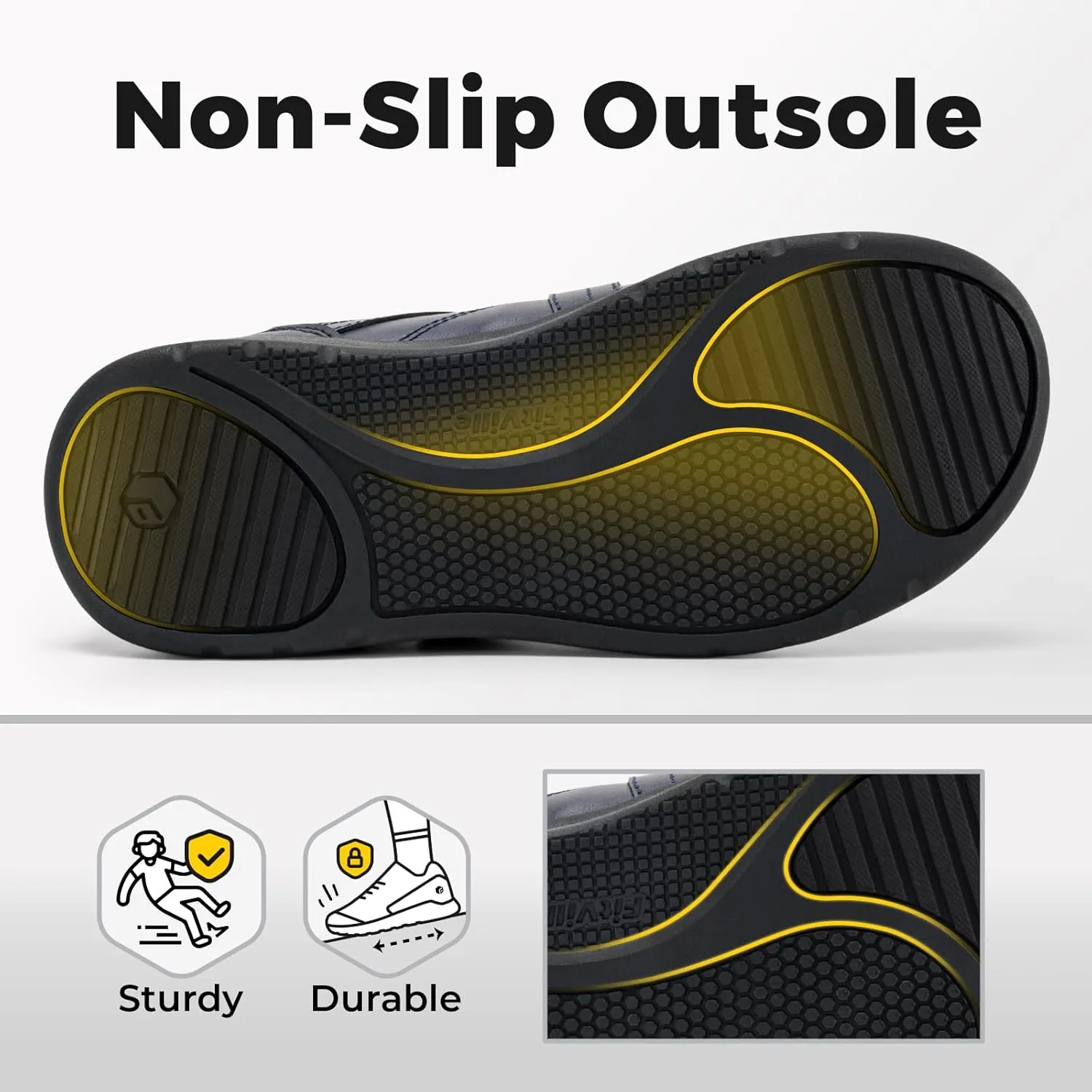 FitVille Women Wide Classic Mary Jane Shoes Flats Casual Dress Shoes Lightweight Comfort Walking Shoes for Plantar Fasciitis Bunions