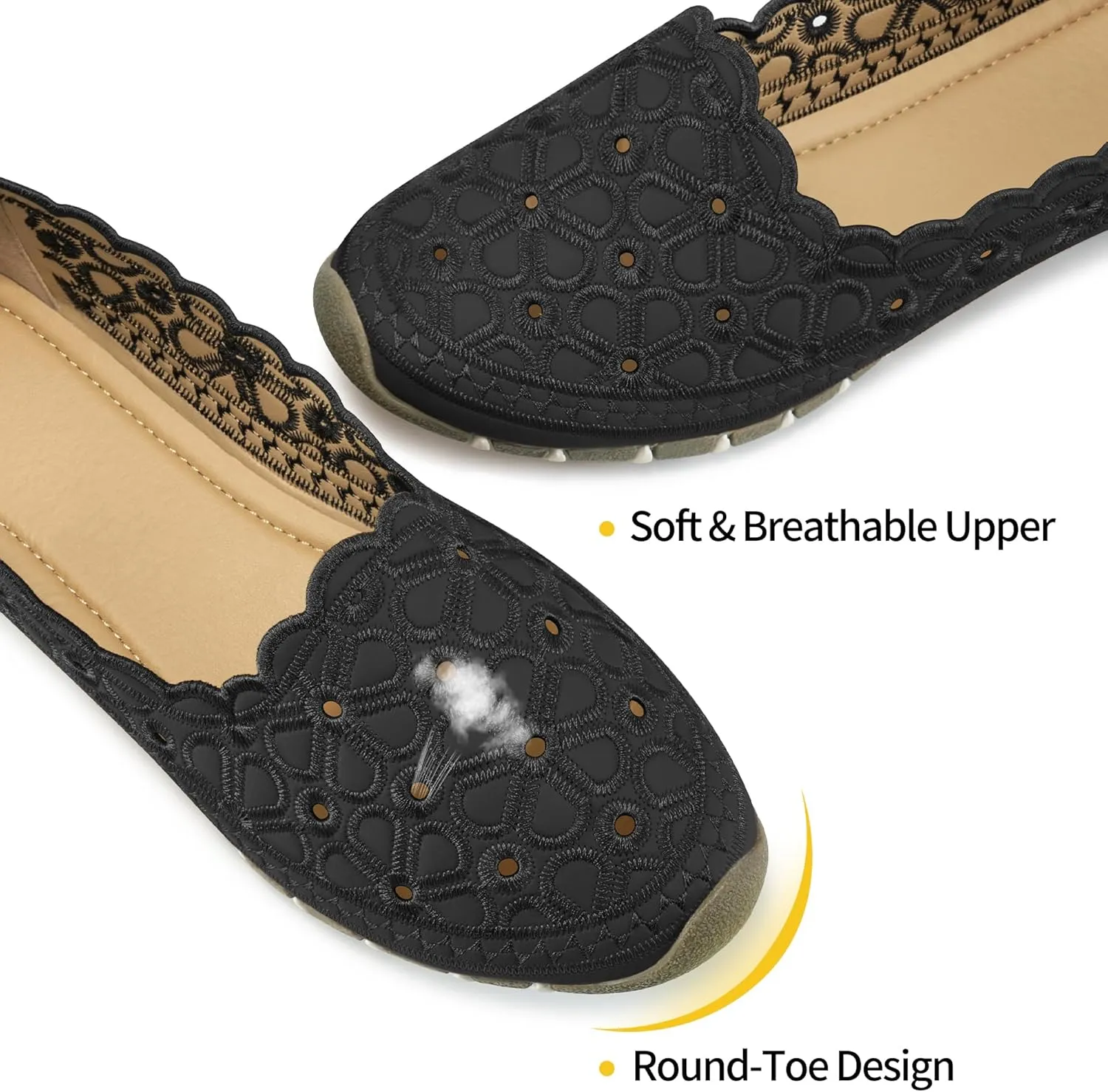 Flats for Women Dressy Comfortable: Closed Toe Dress Ballet Flats Slip on Round Toe Comfort Womens Shoes Work