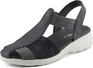 Flexus Women's DAMARI Ankle Strap Fisherman Sandals – Breathable Design, Arch Support, and Shock-Absorbent Outsole