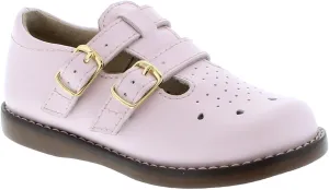 FOOTMATES Danielle Double-Buckle Mary Jane English Sandals Flats with Wide Toe Box and Custom-Fit Insoles, Non-Marking Outsoles - For Infants, Toddlers, and Little Kids, Ages 0-8