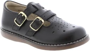 FOOTMATES Danielle Double-Buckle Mary Jane English Sandals Flats with Wide Toe Box and Custom-Fit Insoles, Non-Marking Outsoles - For Infants, Toddlers, and Little Kids, Ages 0-8