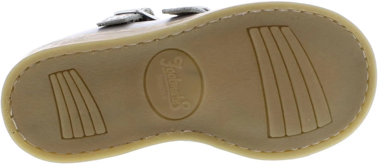 FOOTMATES Danielle Double-Buckle Mary Jane English Sandals Flats with Wide Toe Box and Custom-Fit Insoles, Non-Marking Outsoles - For Infants, Toddlers, and Little Kids, Ages 0-8