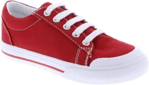 FOOTMATES Taylor Lace-Up Canvas Flats Boys and Girls Shoes - Tennis Sneakers with Wide Toe Box, Custom-Fit Insoles, Vulcanized Outsoles - for Toddlers and Little Kids, Ages 1-8
