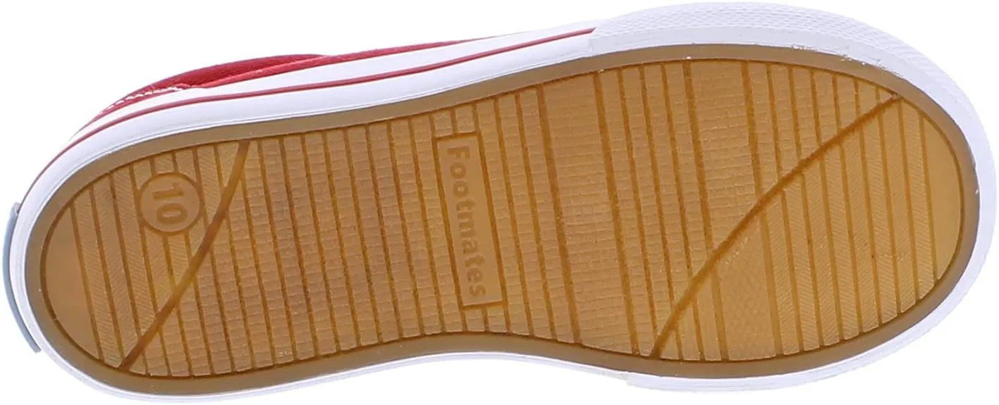 FOOTMATES Taylor Lace-Up Canvas Flats Boys and Girls Shoes - Tennis Sneakers with Wide Toe Box, Custom-Fit Insoles, Vulcanized Outsoles - for Toddlers and Little Kids, Ages 1-8