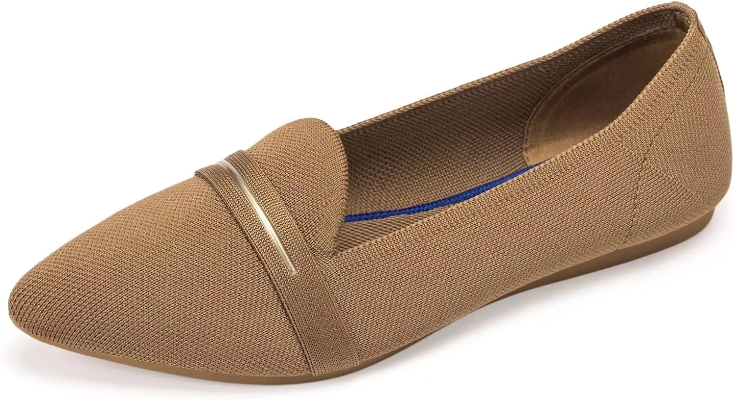Frank Mully Women's Casual Loafer Flats Slip On Loafer Shoes Comfortable Knit Flat Shoes Classics Pointy Toe Loafer Flats,for Work,Travel