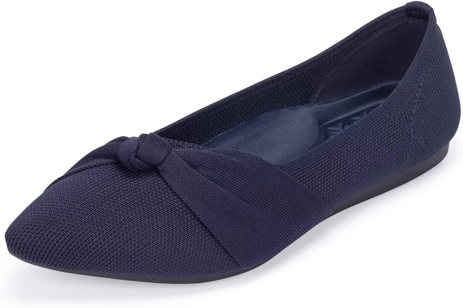 Frank Mully Womens Pointed Toe Flats Knit Dress Shoes Comfort Women Shoes Slip On Shoes for Woman Classic Softable Shoes Low Wedge