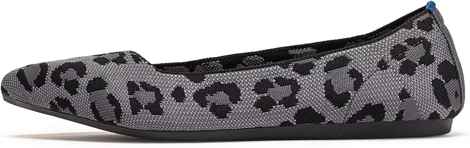 Frank Mully Womens Pointed Toe Flats Knit Dress Shoes Comfort Women Shoes Slip On Shoes for Woman Classic Softable Shoes Low Wedge