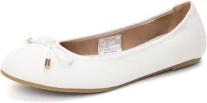 FUNKYMONKEY Women's Ballet Flats Dress Casual Slip-on Bow Round Toe Walking Shoes