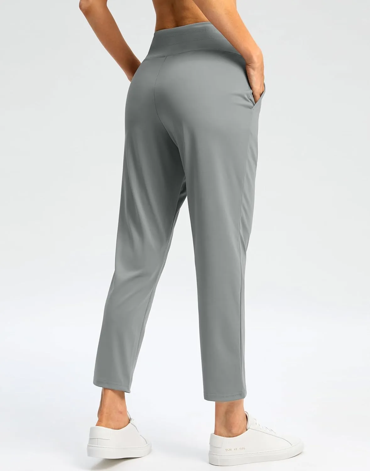 G Gradual Women's Pants High Waisted Ankle Pants 2 Pockets 7/8 Sweatpants for Golf Athletic Travel Casual Lounge