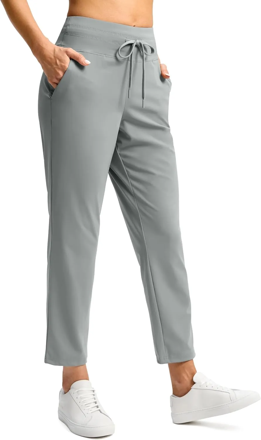G Gradual Women's Pants High Waisted Ankle Pants 2 Pockets 7/8 Sweatpants for Golf Athletic Travel Casual Lounge