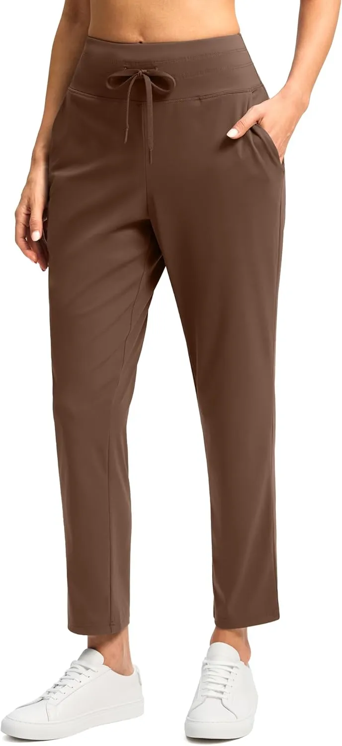 G Gradual Women's Pants High Waisted Ankle Pants 2 Pockets 7/8 Sweatpants for Golf Athletic Travel Casual Lounge