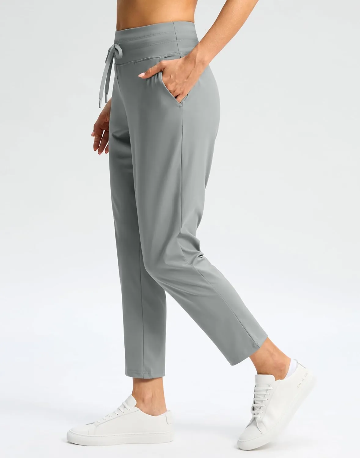 G Gradual Women's Pants High Waisted Ankle Pants 2 Pockets 7/8 Sweatpants for Golf Athletic Travel Casual Lounge