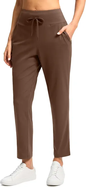 G Gradual Women's Pants High Waisted Ankle Pants 2 Pockets 7/8 Sweatpants for Golf Athletic Travel Casual Lounge