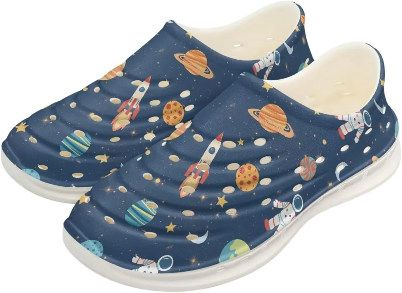 Galaxy Series Kids Slip On Sandals Cloud Slides Anti Slip Close Toe Water Shoes Comfort EVA Beach Pool Shoes