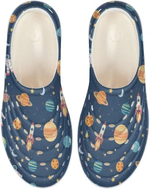 Galaxy Series Kids Slip On Sandals Cloud Slides Anti Slip Close Toe Water Shoes Comfort EVA Beach Pool Shoes