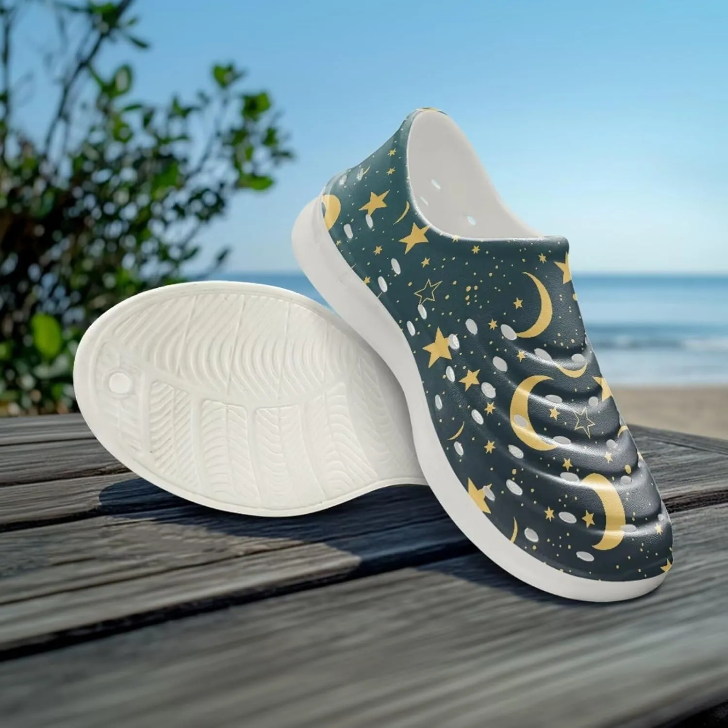 Galaxy Series Kids Slip On Sandals Cloud Slides Anti Slip Close Toe Water Shoes Comfort EVA Beach Pool Shoes